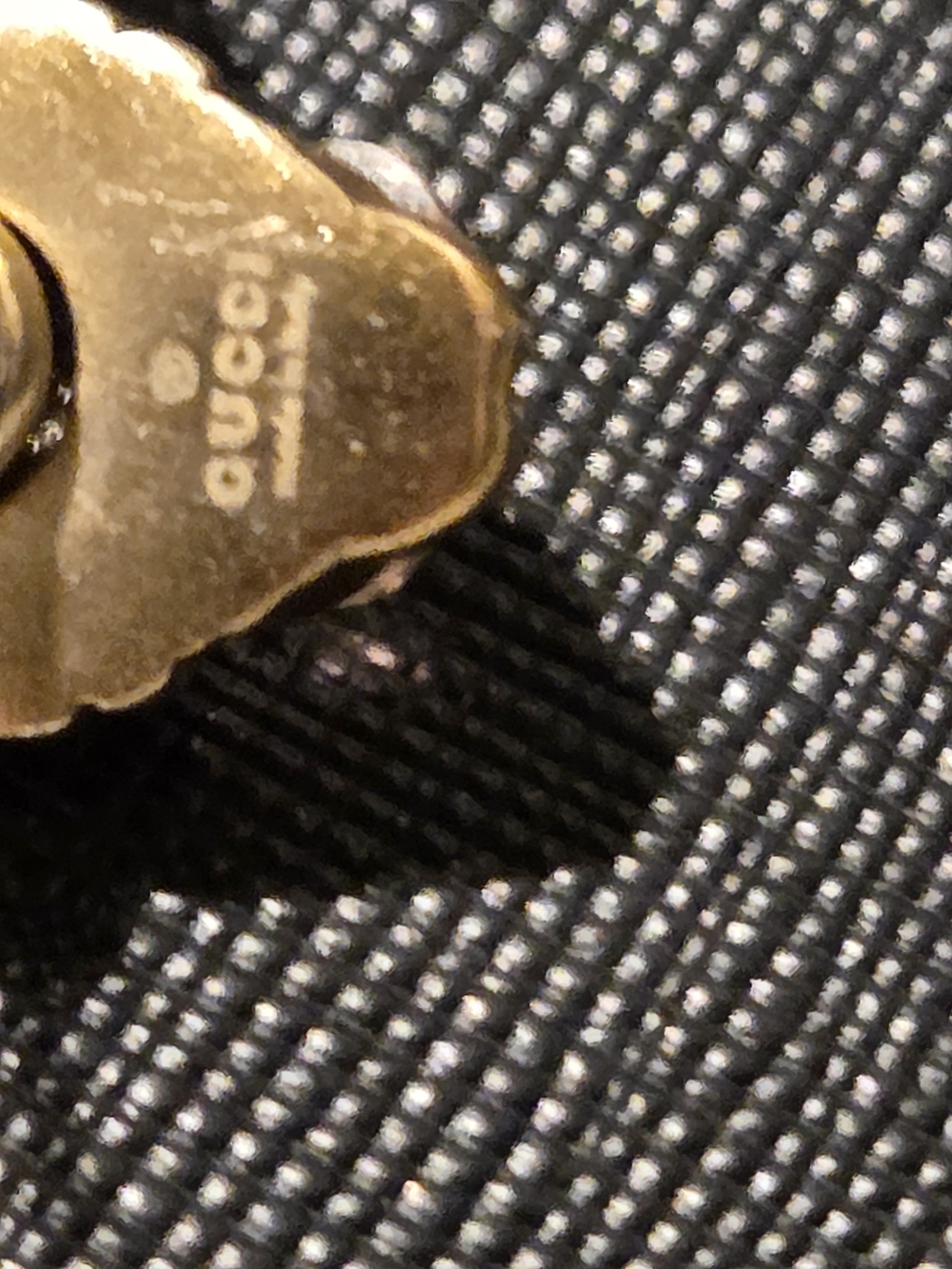 Gucci Gold-Tone Logo Earring With An Open Mouth Semi Precious Pink Stone Crystal - Picture 9 of 16